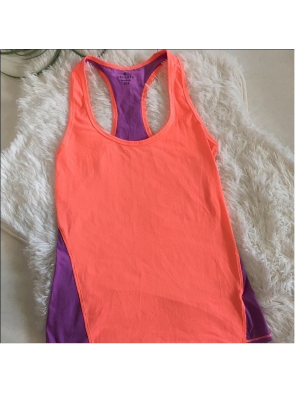 athleta purple orange Racerback tank top size XXS